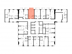 ЖК «2-й Иртышский», планировка студии, 25.10 м²