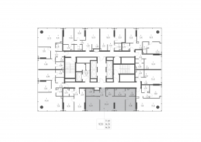 МФК «SLAVA», планировка 2-комнатной квартиры, 86.30 м²