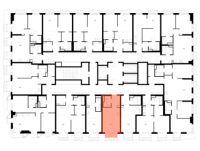 ЖК «2-й Иртышский», планировка студии, 23.30 м²