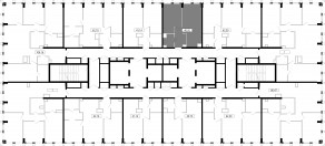 ЖК «MOD», планировка 1-комнатной квартиры, 40.92 м²