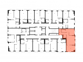 ЖК «Ярославский квартал», планировка 2-комнатной квартиры, 62.80 м²