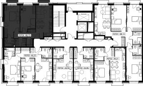 ЖК «Селигер Сити», планировка 2-комнатной квартиры, 69.77 м²
