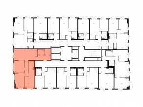 ЖК «Ярославский квартал», планировка 3-комнатной квартиры, 84.30 м²