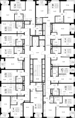 ЖК «GloraX Новоселье», планировка студии, 22.84 м²