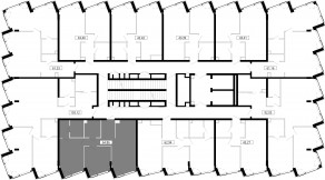 ЖК «MOD», планировка 2-комнатной квартиры, 64.86 м²