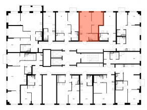 ЖК «Бунинская набережная», планировка 1-комнатной квартиры, 34.20 м²